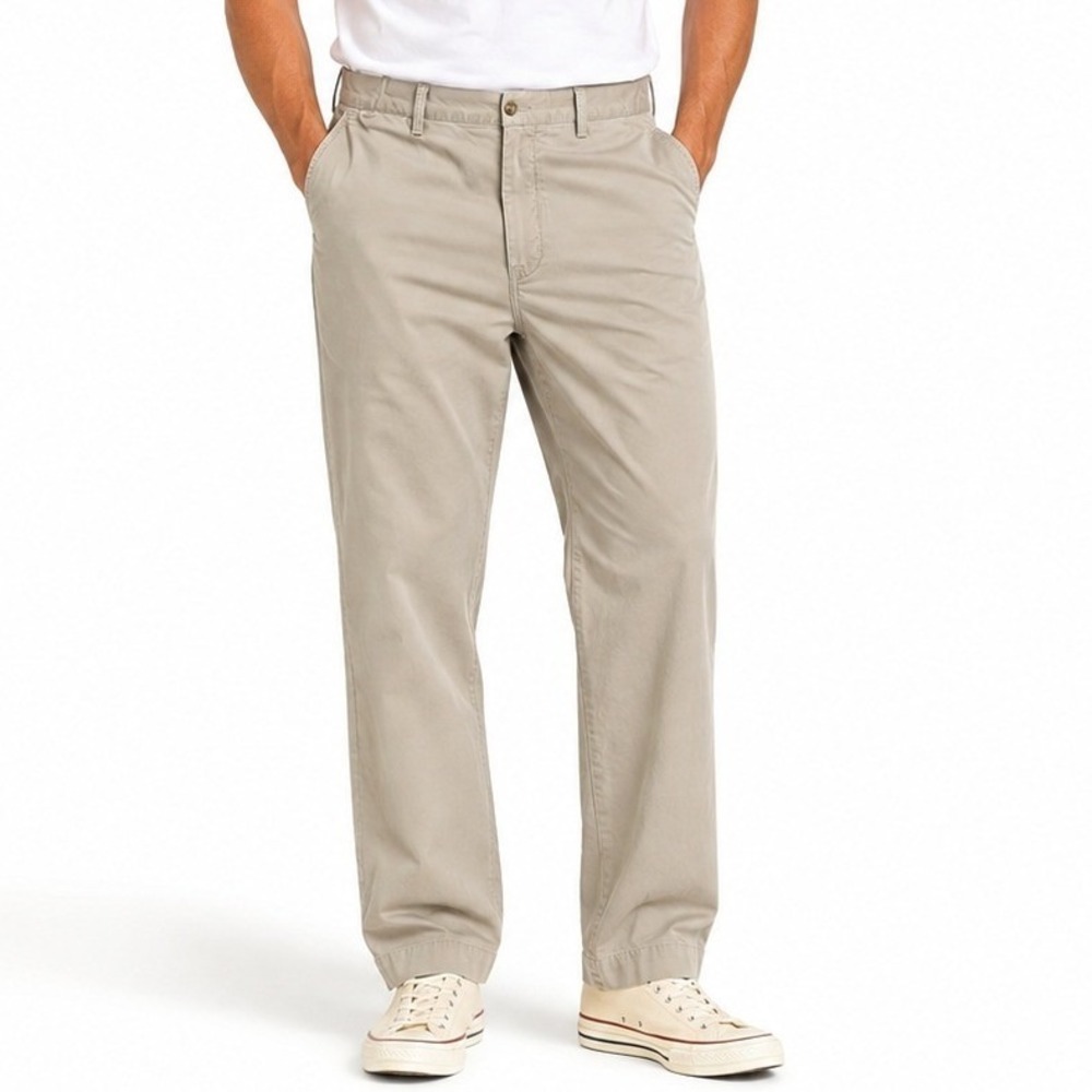 Polo Ralph Lauren Mens 40x30 Stretch Slim Fit Chino Khaki Pants Tan Preppy
